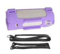 BeisDirect Coque en silicone pour haut-parleur Bluetooth portable JBL Grip, housse de protection souple pour le transport avec bandoulière et sangle fixe de vélo (violet)