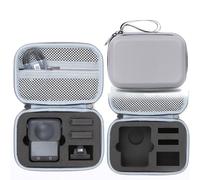 BeisDirect Étui de transport rigide pour DJI Osmo 360, sac de rangement pour appareil photo DJI Osmo 360, étui en silicone pour objectif, adaptateur à dégagement rapide, batterie et accessoires, gris