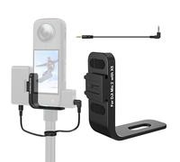 BeisDirect Extension de microphone pour Insta360 X5 Cold Shoe Mount pour DJI Mic 2 Récepteur Audio Support Adaptateur pour Insta 360 X5 Accessoires avec Câble Audio