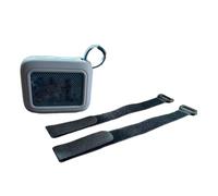 BeisDirect GO4 Étui en silicone pour haut-parleur Bluetooth portable JBL GO 4, étui de transport de voyage pour haut-parleur de vélo avec sangle fixe (bleu)