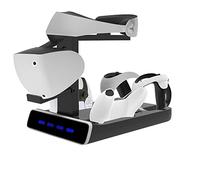 BeisDirect Station de Charge Double pour Manette de réalité virtuelle Compatible avec PSVR2 Support de Rangement de Charge PS VR2 Support de Casque pour Manette PS VR2 / PS5 et Accessoires VR