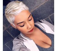 BeiSDWig Perruque de cheveux synthétiques blonds et blancs mélangés pour femmes noires/blanches, cheveux blancs naturels avec racines blondes, perruques blanches mélangées pour femmes