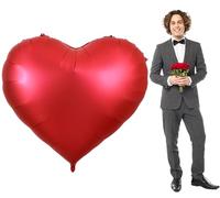 BEISHIDA Grand ballon en forme de cœur rouge en forme de cœur pour fête des mères, demande en mariage, Saint-Valentin, anniversaire - 152,4 cm