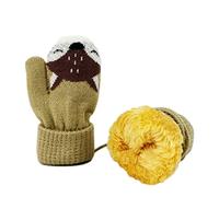 BEISIJIA Moufles tricotées chaudes pour enfants de 1 à 4 ans avec cordon de serrage, Blue, Taille Unique (Couleur kaki)