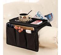 BEISIJIA Organiseur d’Accoudoir de Canapé Multifonction | Plateau Porte-Gobelet, Rangement pour Télécommandes, Téléphone, Tablette, Livres et Magazines