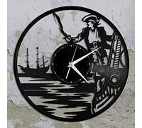 Beisite Pirates Horloge Murale en Vinyle Cadeau Unique pour La Chambre d'amis Décoration Décoration Vintage Design Bureau Bar Chambre Décor À La Maison