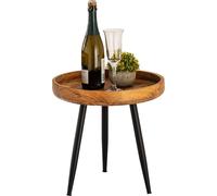 Beistelltisch Holz rund Couchtisch Wohnzimmer Tisch Vancouver 40 x 40 cm