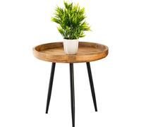 Beistelltisch Holz rund Couchtisch Wohnzimmer Tisch Vancouver 50 x 48 cm