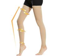 beister 15-20 mmHg Chaussettes de compression médicales pour homme et femme Chaussettes de compression œdème sans pied avec bande en silicone Long Classe 1 Bas de contention pour varices, DVT, vol