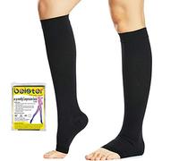 beister Bas De Compression Pied Ouvert Homme & Femme, 20-30mmhg Contention Chaussettes Classe 2 Medicale Soutien Graduel Bas De Compression, Indiqué pour Les varices, l'œdème