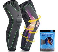 beister Genouillère Sport, Attelle Genou Hommes/Femme, Respirantes Antidérapantes Élastique Compression Genouillères Médicale pour Mouvement, La course, Arthrite, Vert, Taille M