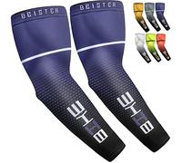 beister Manchettes de Bras Homme & Femme, Sun Anti-UV Protection UPF 50+ Manchons de Refroidissement Antidérapants, Manchette Gaming, Manchons de Sport Compression pour Cyclisme, Basket-ball, Running