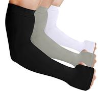 beister Manchon de Bras Homme & Femme (1/3/6),Anti-UV Protection UPF 50+Manche Bras Avec Trou pour Le Pouce,Antidérapants Cooling Manchette Gaming,Sport Compression Arm Sleeves pour Cyclisme,Running