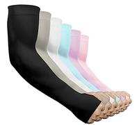 beister Manchon de Bras Homme & Femme (1/3/6),Anti-UV Protection UPF 50+Manche Bras Avec Trou pour Le Pouce,Antidérapants Cooling Manchette Gaming,Sport Compression Arm Sleeves pour Cyclisme,Running