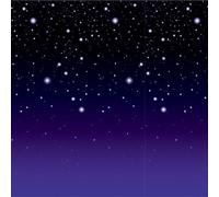 Beistle 1-Pack Starry Night Backdrop, 4-Feet by 30-Feet