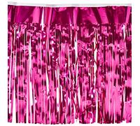 Beistle 2-Ply FR Metallic Fringe Drape (Cerise) Party Accessory (1 Count)
