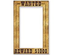 Beistle 52158 Cadre photo amusant Western Wanted Multicolore 39,4 x 59,7 cm