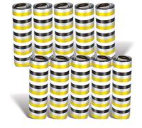 Beistle 88020-50 Lot de 10 rouleaux de jetés serpentins métalliques pour le réveillon du Nouvel An, décorations de soirée, papier, noir/doré/argenté/blanc