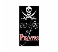 Beistle A Creation 50008 Beware of Pirates Housse de Porte Noir/Blanc/Rouge Standard