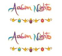 Beistle Arabian Nights Lot de 2 serpentins Multicolore 32,4 x 30,5 cm