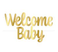 Beistle Guirlande en Carton Welcome Baby dorée 18 cm x 1,21 m