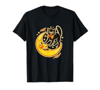 Beistle Halloween Vintage Chat Noir sur Lune Horreur Effrayant T-Shirt