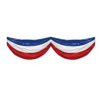 Beistle léopard 52133-rwb Patriotique Plastique fanions, 3 'x 15', Rouge/Blanc/Bleu