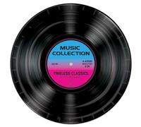 Beistle Lot de 16 assiettes en papier sur le thème des années 1950, 22,9 cm, fournitures de fête de musique rétro, vaisselle des années 50