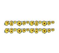 Beistle Lot de 2 bannières d'été florales de tournesol, décorations de tableau d'affichage pour salle de classe, fournitures de fête prénatale, fabriquées aux États-Unis depuis 1900, 17,1 cm x 1,8 m, jaune/vert/marron/noir