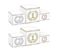Beistle Lot de 2 centres de table de podium 3D - Décoration de tournoi sportif international et de compétition - Fournitures de fête pour banquets d'équipe - 12,7 x 38,1 cm