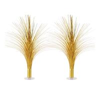 Beistle Lot de 2 centres de table en plastique doré métallisé pour décoration de Nouvel An, table de nuit, fournitures de fête d'anniversaire, 48,3 cm