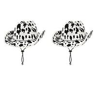 Beistle Lot de 2 chapeaux de cowboy imprimé vache - Taille unique - Mentonnière réglable - Fournitures de fête occidentale - Déguisement d'Halloween - Chapeau de cowgirl - Fêtes sur le thème du Far
