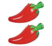 Beistle Lot de 2 grands piment gonflables en plastique de 76,2 cm pour décoration de fête Cinco de Mayo sur le thème mexicain pour célébrer avec vous depuis 1900