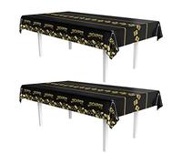 Beistle Lot de 2 nappes rectangulaires en Plastique métallique pour Jackpot de Casino à thème Las Vegas 137,2 x 274,3 cm