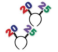 Beistle Lot de 2 serre-têtes 2025 - Accessoires de fête pour remise de diplôme et réveillon du Nouvel An