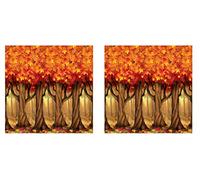 Beistle Lot de 2 Toiles de Fond murales Arbres d'automne, 1,2 x 9,1 m - Décorations de récolte d'automne, Saison d'automne, Toile de Fond pour Photo, revêtement Mural Facile à Coller, Toile de Fond