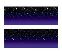 Beistle Lot de 2 Toiles de Fond murales Ciel étoilé pour Photographie, récompenses, décoration de fête d'anniversaire, célébration avec Vous Depuis 1900, 1,2 x 9,1 m, Violet/Noir