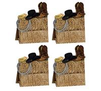 Beistle Lot de 4 pièces de Centre de Table tridimensionnelles sur Le thème de l'Ouest Sauvage - Décorations de fête de Cowboy - 24,1 cm - Multicolore