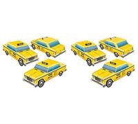 Beistle Lot de 6 décorations de fête en Forme de Taxi en Trois Dimensions 10,2 x 26,7 cm Jaune/Noir/Blanc
