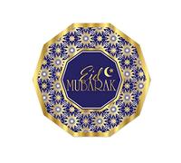 Beistle Lot de 8 assiettes Decagon du Ramadan Eid Mubarak | 22,9 cm