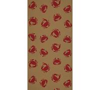 Beistle Luau Rouleau de table en papier kraft imprimé crabe Marron/rouge 61 cm x 15,2 m