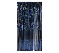 Beistle Rideau à Franges à 1 épaisseur en Aluminium - Décoration de fête d'anniversaire, réception de Mariage, fête prénatale, Remise de diplôme - 2,4 x 0,9 m - Bleu Marine