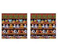 Beistle S20209AZ2 Lot de 2 Toiles de Fond en Plastique Multicolore