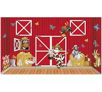 Beistle S29AZA Barnyard Assortiment de Toiles de Fond pour Photo, décorations d'anniversaire, Plastique, Multicolore