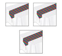 Beistle S50921AZ3 Chemin de Table 3 pièces Imprimé Fiesta Papier Multicolore