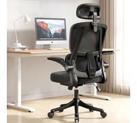 BEITH Chaise Bureau Ergonomique, Chaise de Bureau avec Support Lombaire réglable, Appui-tête, accoudoirs et Inclinaison du siège, Chaise de Bureau Confortable avec Coussin d'assise en Latex