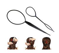 Beito 2 pcs Noir Cheveux Styers Styling Coiffure Accessoires Cheveux Pull Aiguille Plat Tresse Queue de cheval machine à outil de tressage pour femme Lady Filles