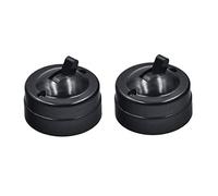 Beito 2PCS Retro Retro Controlter Interrupteur Surface montée Murale Rond Round Interrupteur à Bascule Plat Noir