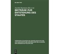 Beiträge Zur Entstehung Des Staates