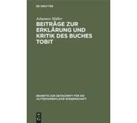 Beiträge Zur Erklärung Und Kritik Des Buches Tobit